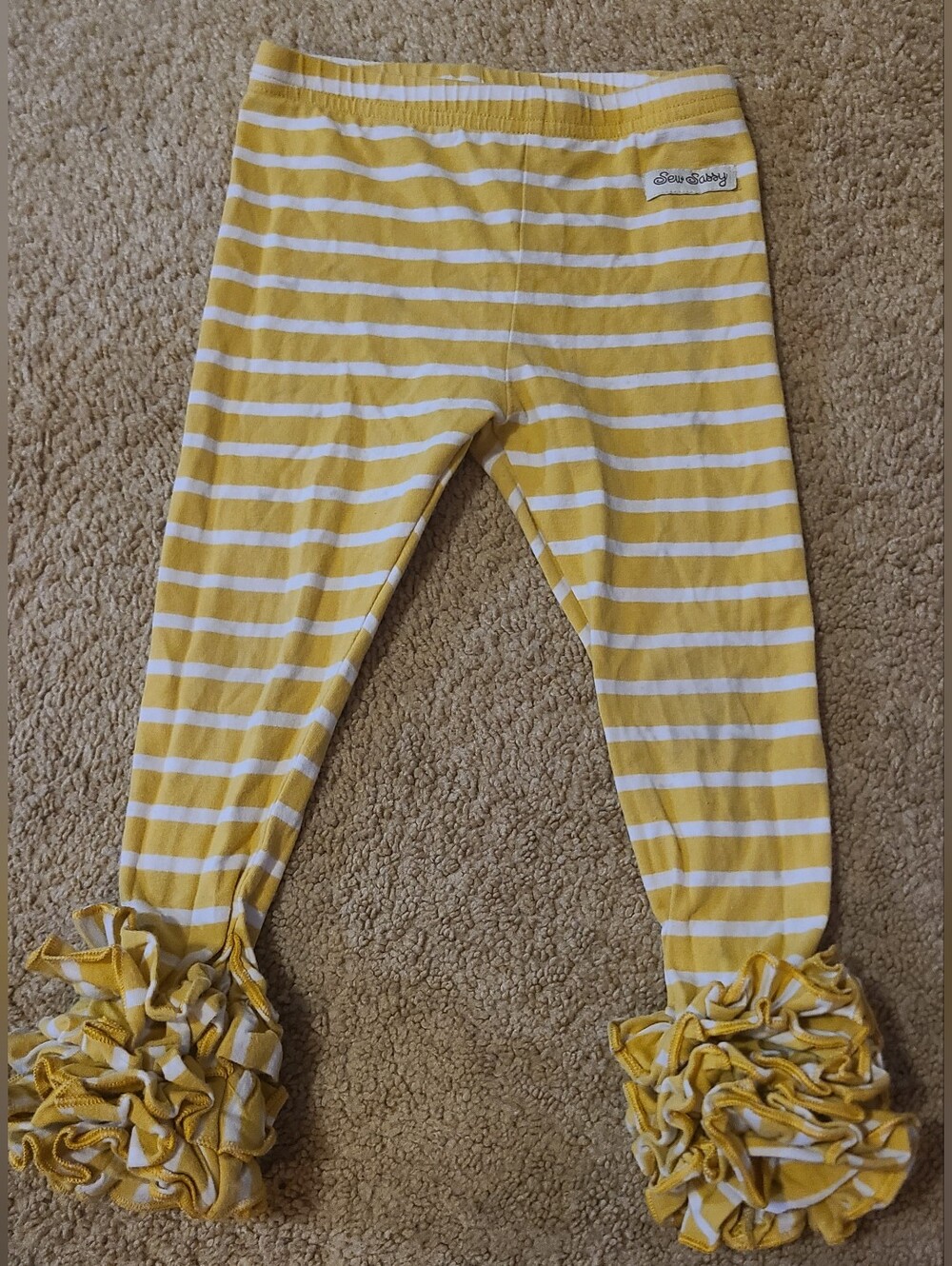 Sew Sassy Little Girls Ruffle Pants Sz 2